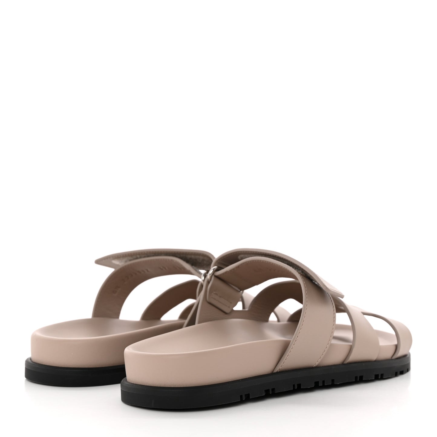 Calfskin Womens Chypre Sandals 37 Beige Mastic