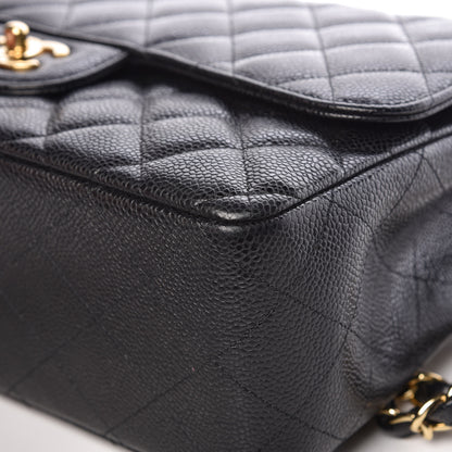 Chanel Caviar Quilted Jumbo Double Flap Black 14 of 18