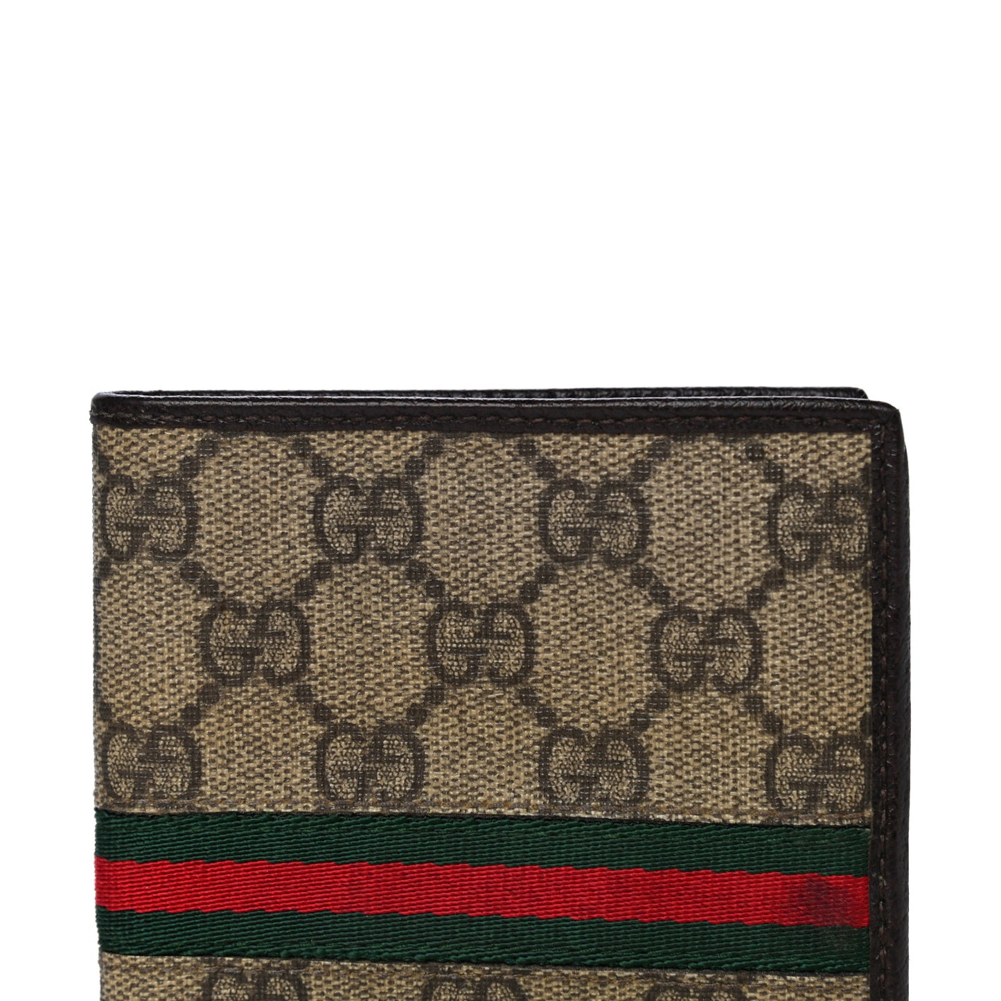 GG Plus Monogram Web Bi-Fold Wallet Dark Brown
