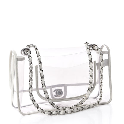 Chanel Vinyl Large Naked Flap White 3 of 10