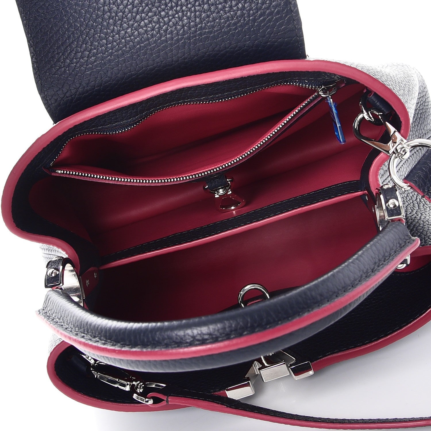 Louis Vuitton Taurillon Capucines BB Cobalt Fuchsia 6 of 9
