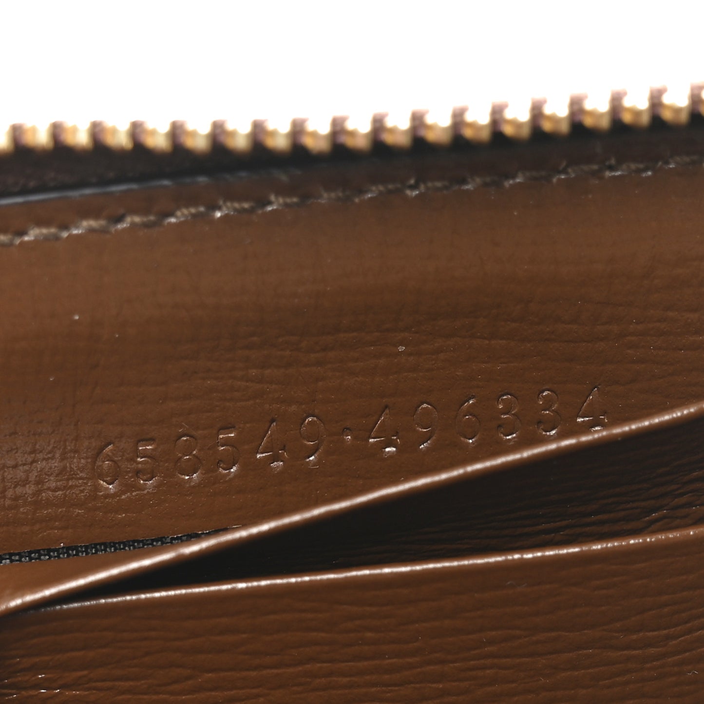 GG Supreme Monogram Azalea Calfskin Horsebit 1955 Zip Around ID Card Case Wallet Beige Ebony Brown Sugar