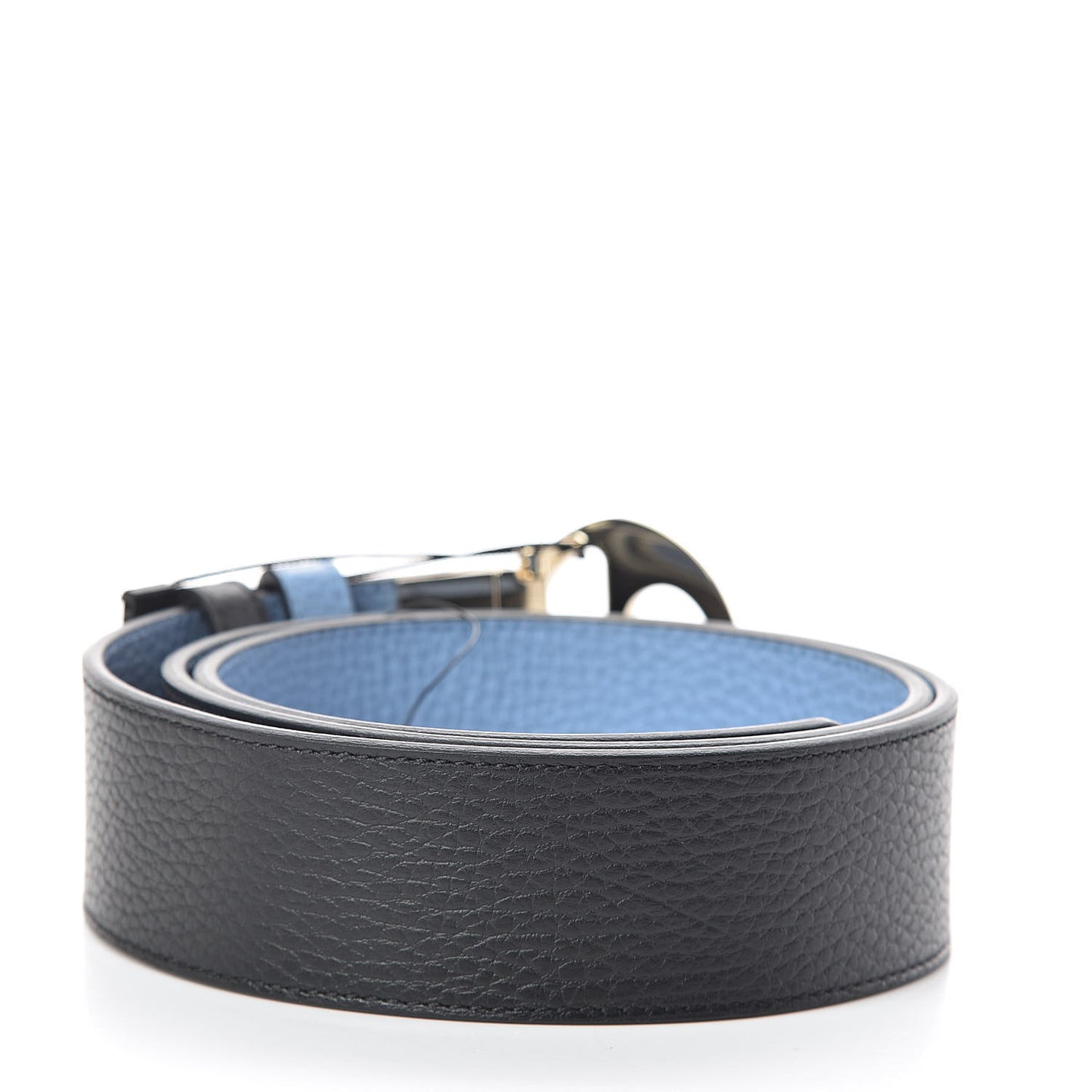 Dollar Calfskin 1973 Reversible Belt 90 36 Black Mineral Blue