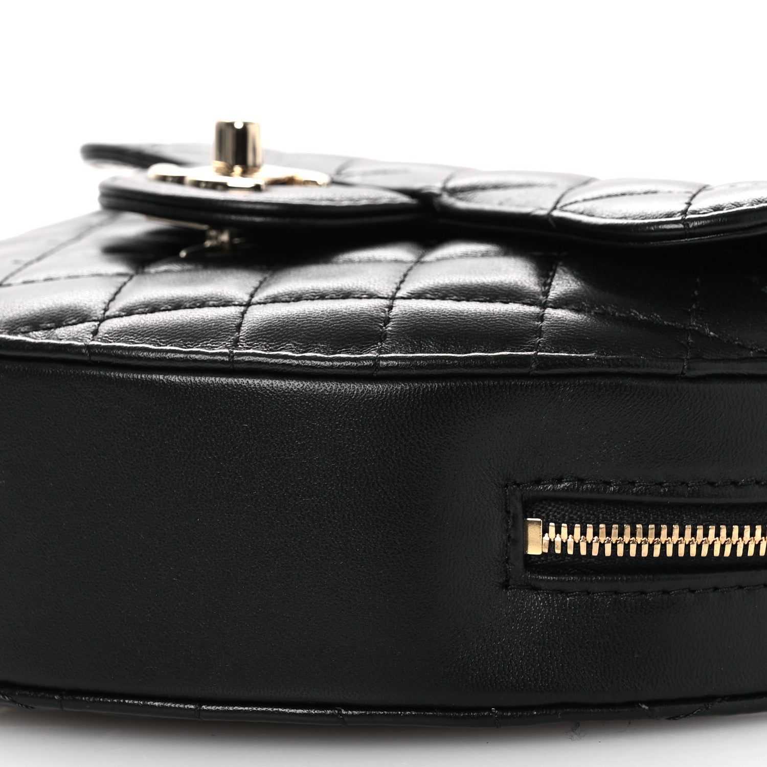 Chanel Lambskin Quilted CC In Love Heart Bag Black 10 of 10
