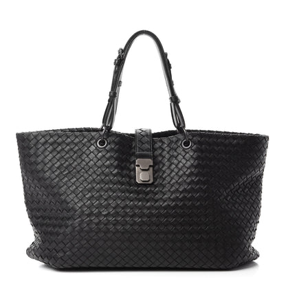 Bottega Veneta Nappa Intrecciato Large Capri Tote Black 1 of 12