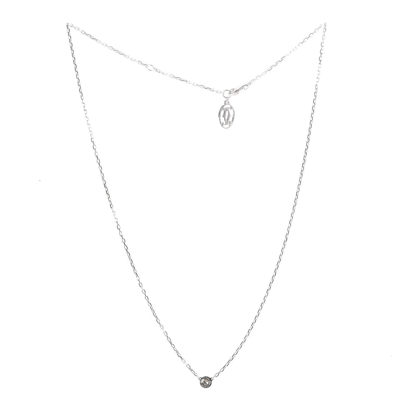 18K White Gold Diamond SM D'Amour Pendant Necklace