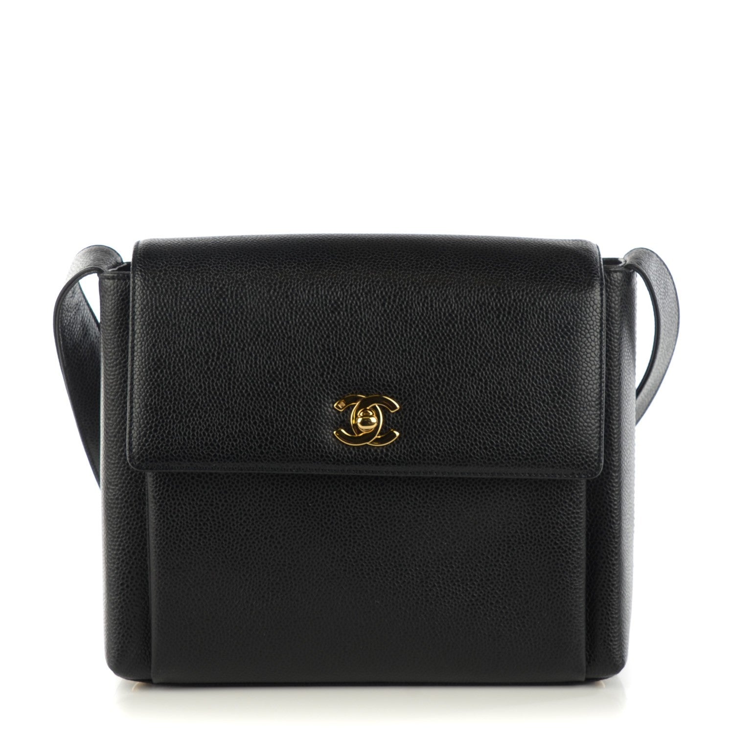 Chanel Caviar Flap Shoulder Bag Black 1 of 9
