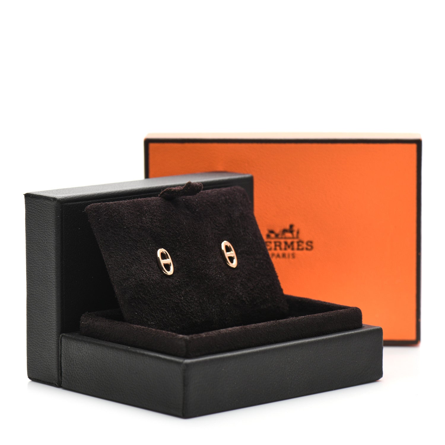 Hermes 18K Rose Gold TPM Farandole Stud Earrings 6 of 6