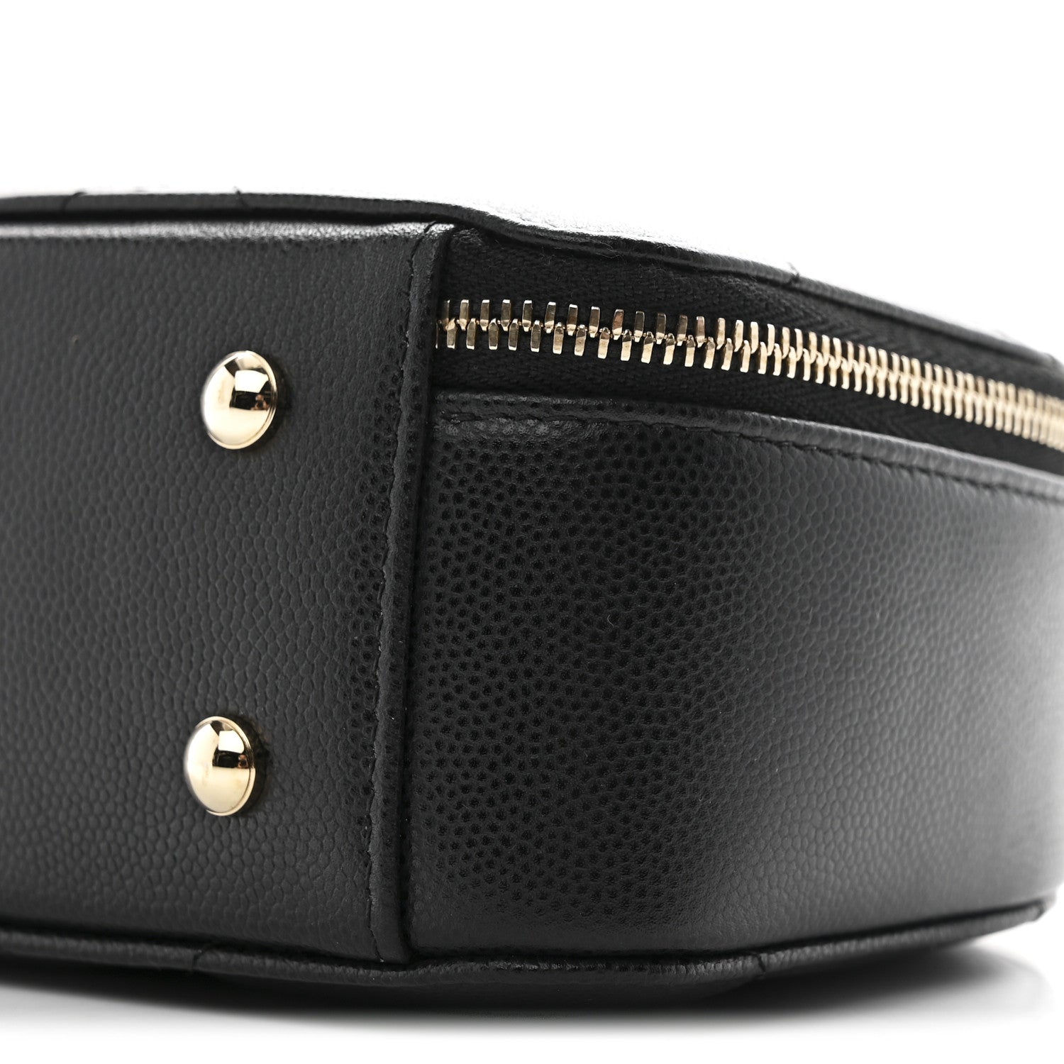 Chanel Grained Calfskin Quilted Top Handle Chain Clutch Black 10 of 10