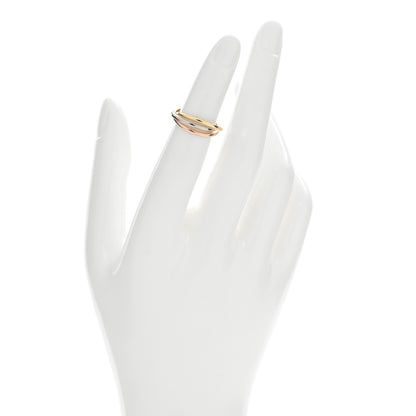 Cartier 18K Pink Yellow White Gold Extra Small Trinity Ring 48 4.5 2 of 5