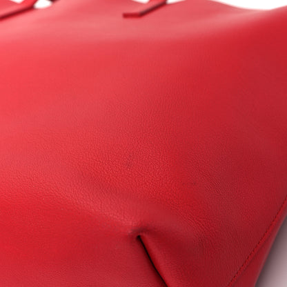 Saint Laurent Calfskin Large Shopping Tote Red 16 of 18