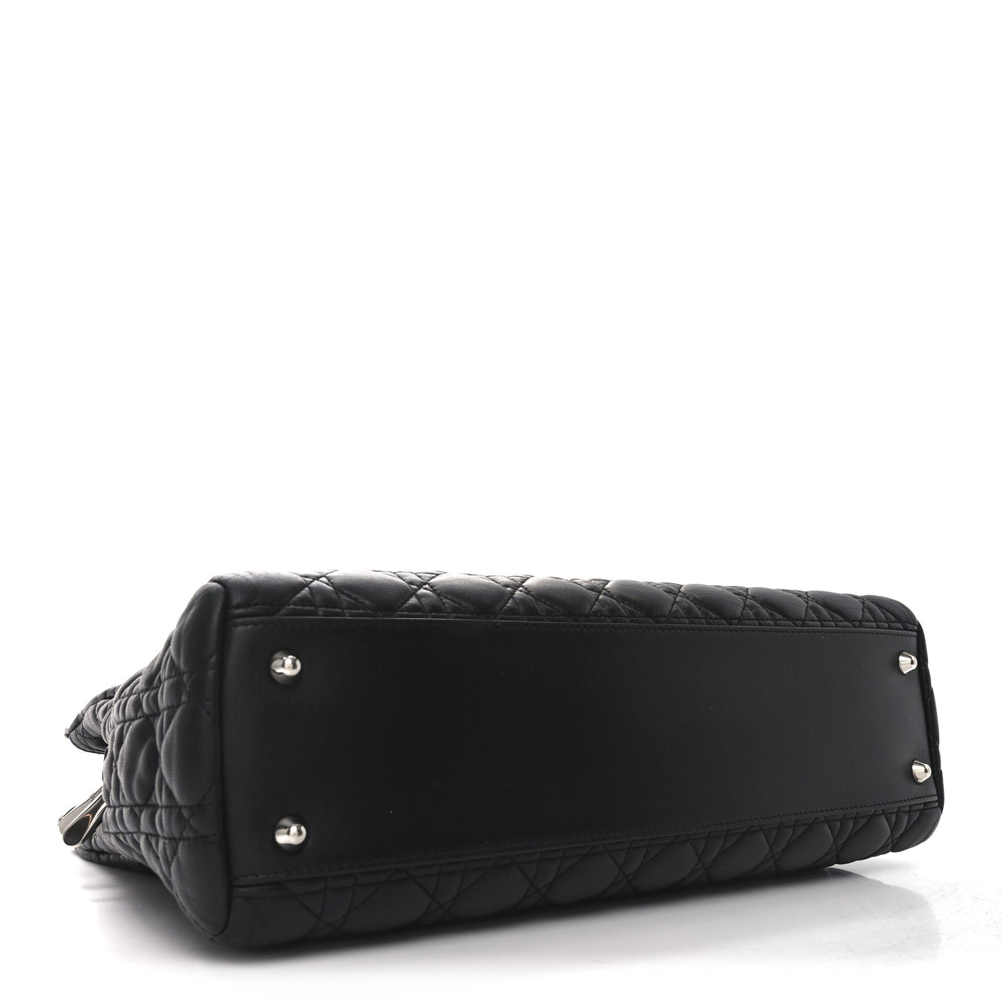 Lambskin Cannage Large Dior Soft Shopping Tote Black