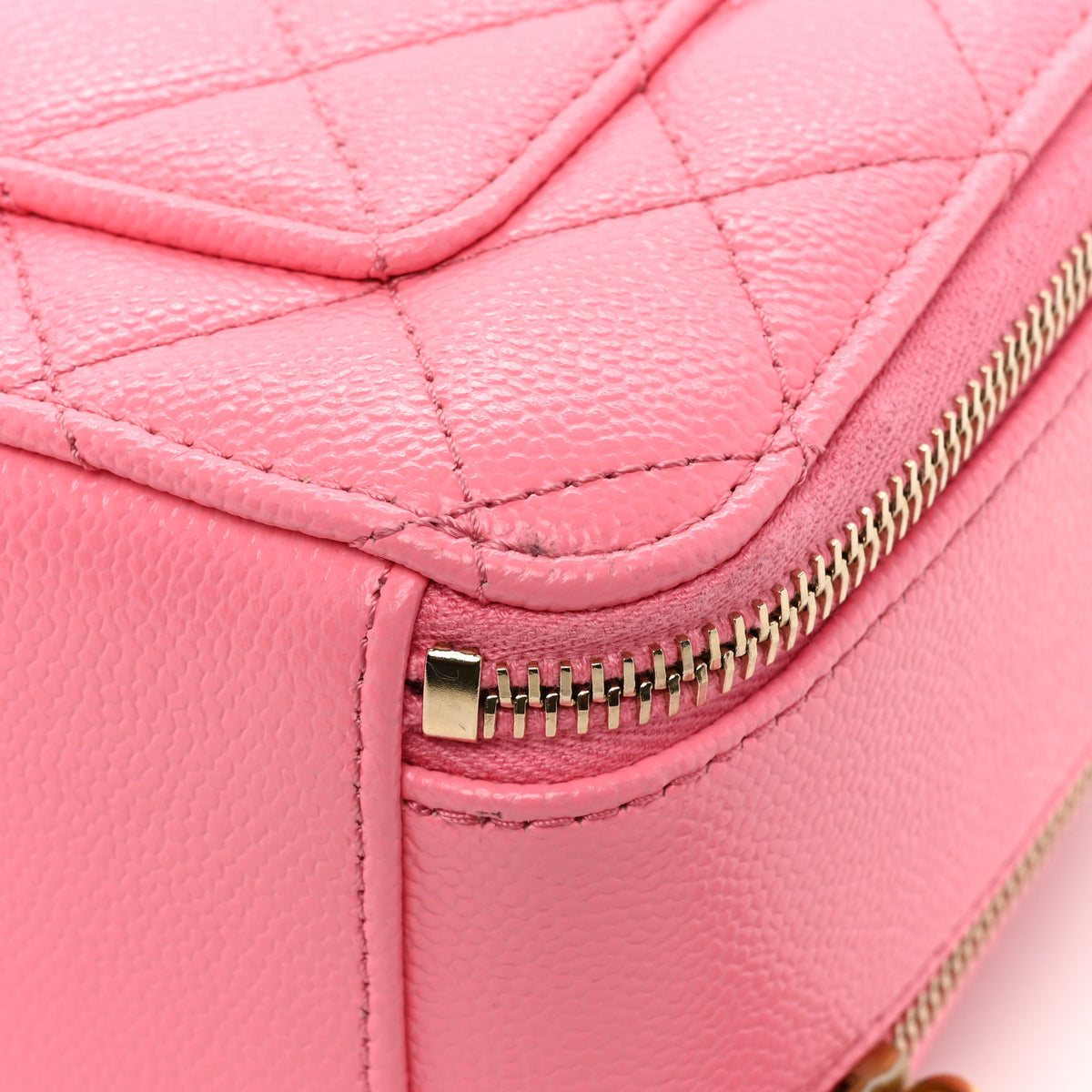 Caviar Quilted Pick Me Up Mini Vanity Case Pink