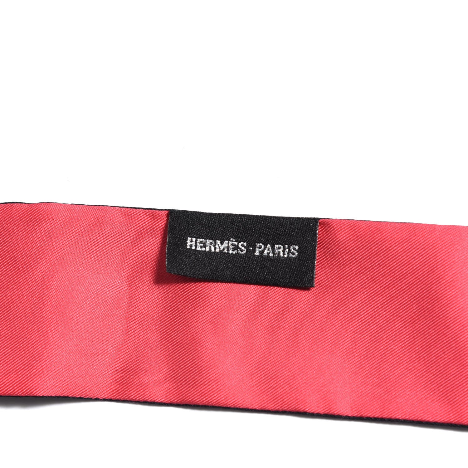 Hermes Silk Beaded Precieux Art Deco Ribbon Twilly Black 2 of 5