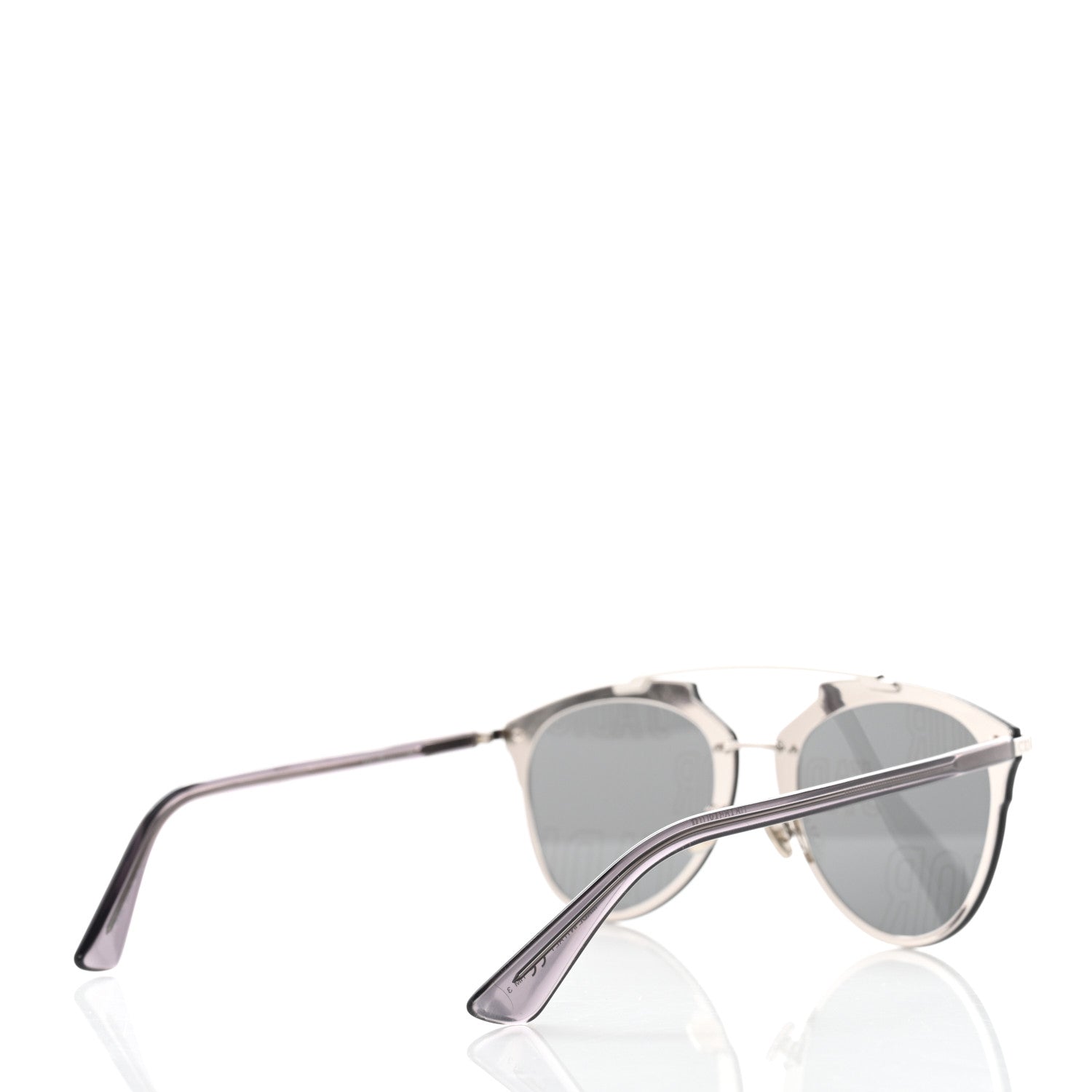 Christian Dior Reflected Prism Mirrored Sunglasses Black Silver 4 of 9