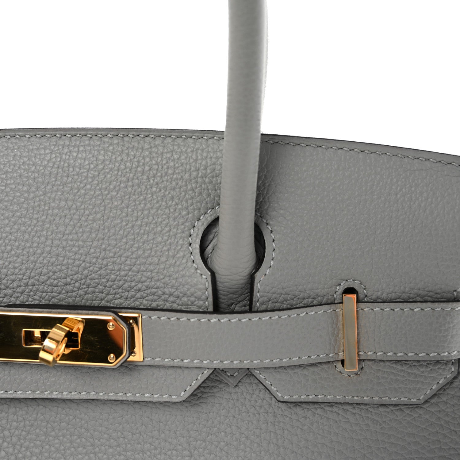 Hermes Togo Birkin 30 Gris Mouette 8 of 11