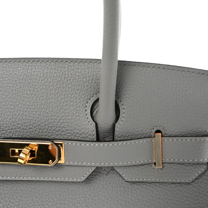 Hermes Togo Birkin 30 Gris Mouette 8 of 11