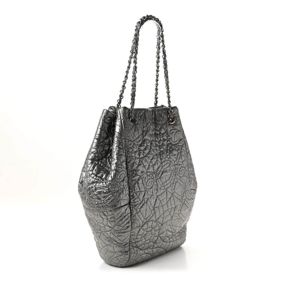 Vinyl Graphic Edge Tote Silver