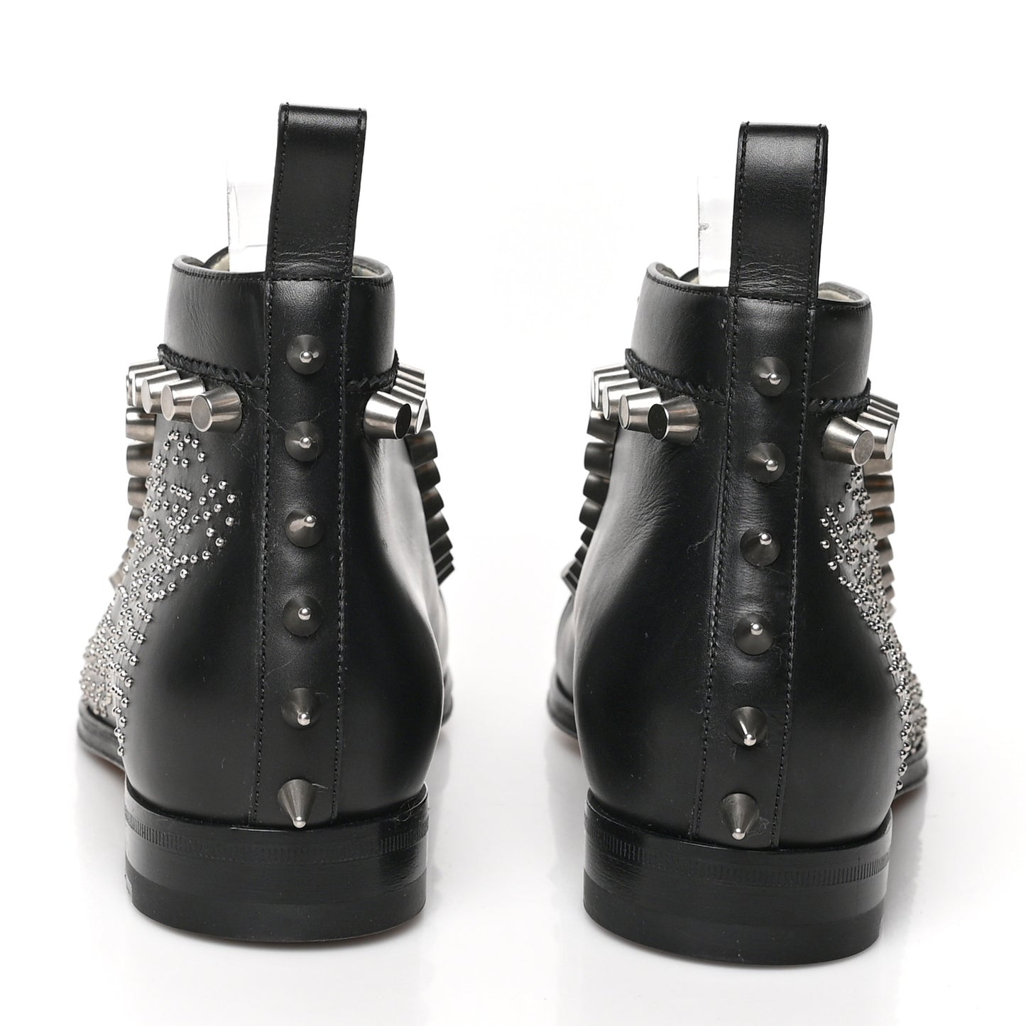 GG Calfskin Womens Brogue Jakarta Ankle Boots 38 Black