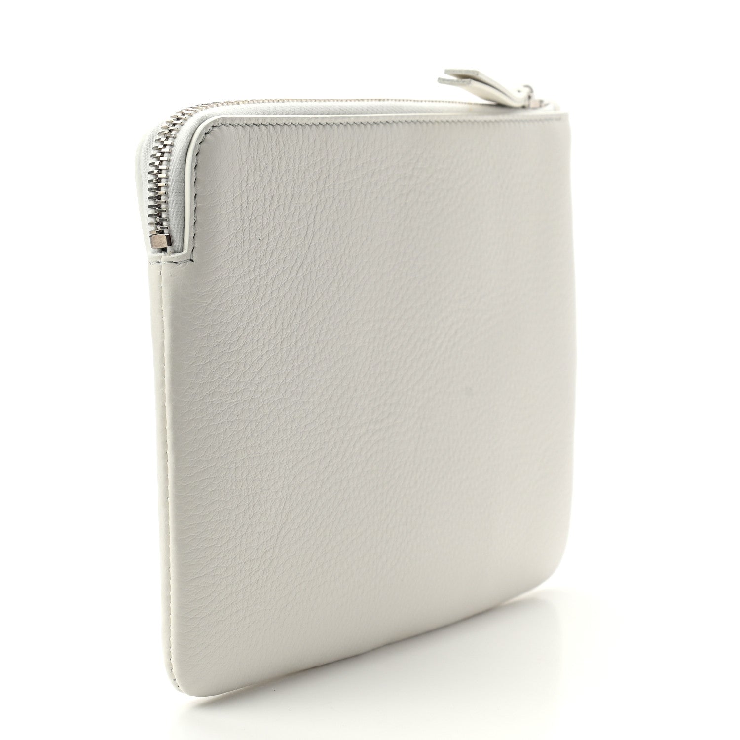 Balenciaga Calfskin Logo M Everyday Pouch White 3 of 7