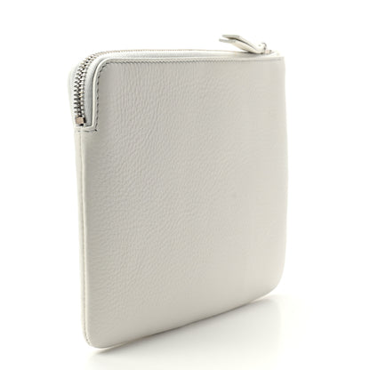 Balenciaga Calfskin Logo M Everyday Pouch White 3 of 7
