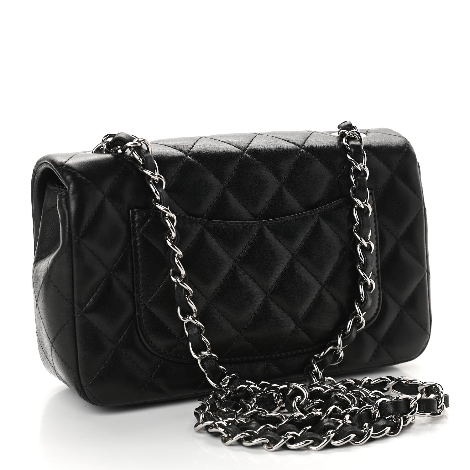 Chanel Lambskin Quilted Mini Rectangular Flap Black 3 of 11