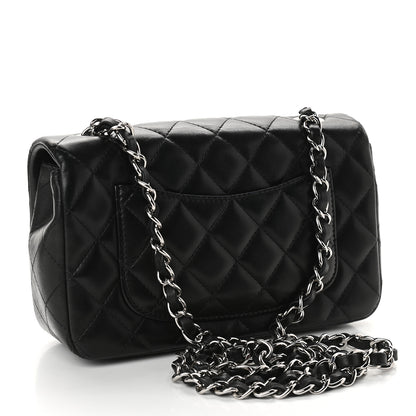 Chanel Lambskin Quilted Mini Rectangular Flap Black 3 of 11
