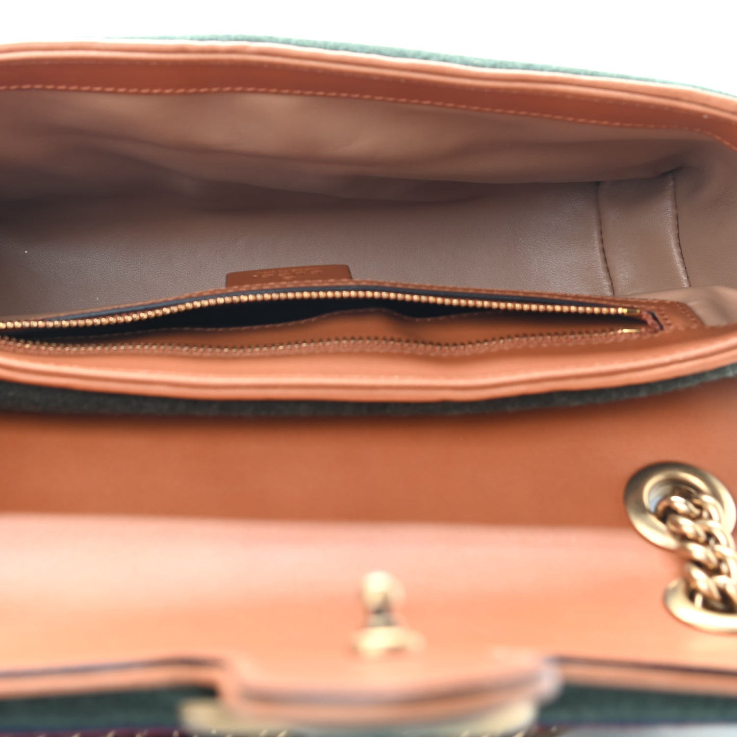 Loden Fabric Cuoio Harness Web Matelasse Horizontal Small GG Marmont Shoulder Bag Underwood Blue Red Harness Brown