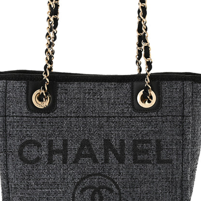 Chanel Lurex Boucle Mini Deauville Tote Black 8 of 11