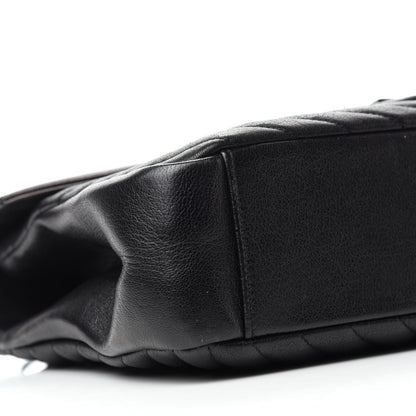 Saint Laurent Sheepskin Matelasse Chevron Monogram Monochrome Large College Satchel Black 6 of 11