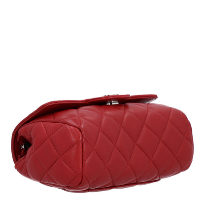 Chanel Lambskin Quilted Flap Cosmetic Case Red 4 of 11