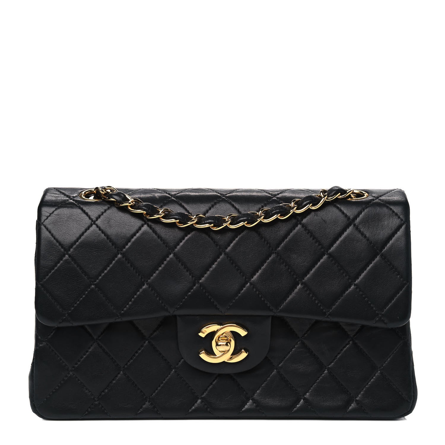 Chanel Lambskin Quilted Small Double Flap Black 1 of 8