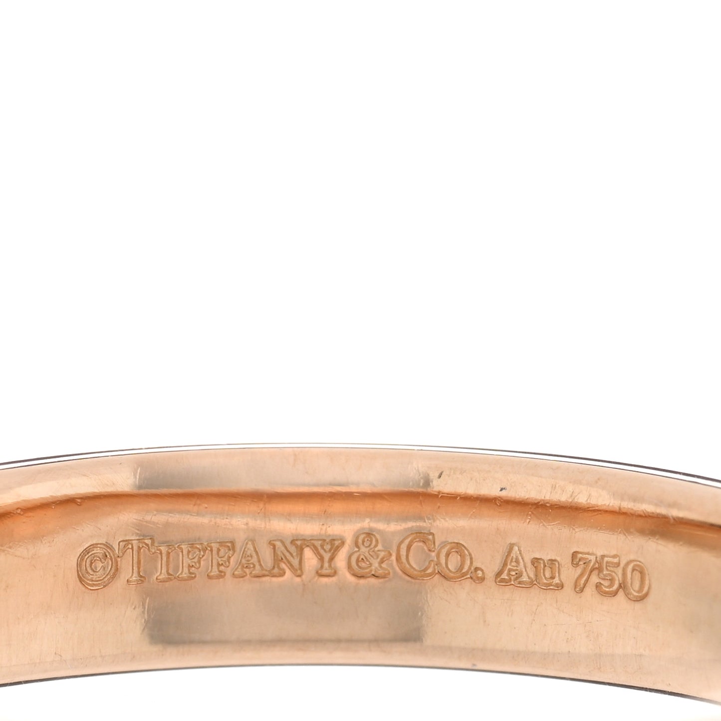 18K Rose Gold T&CO Satin Finish Band Ring 60 9