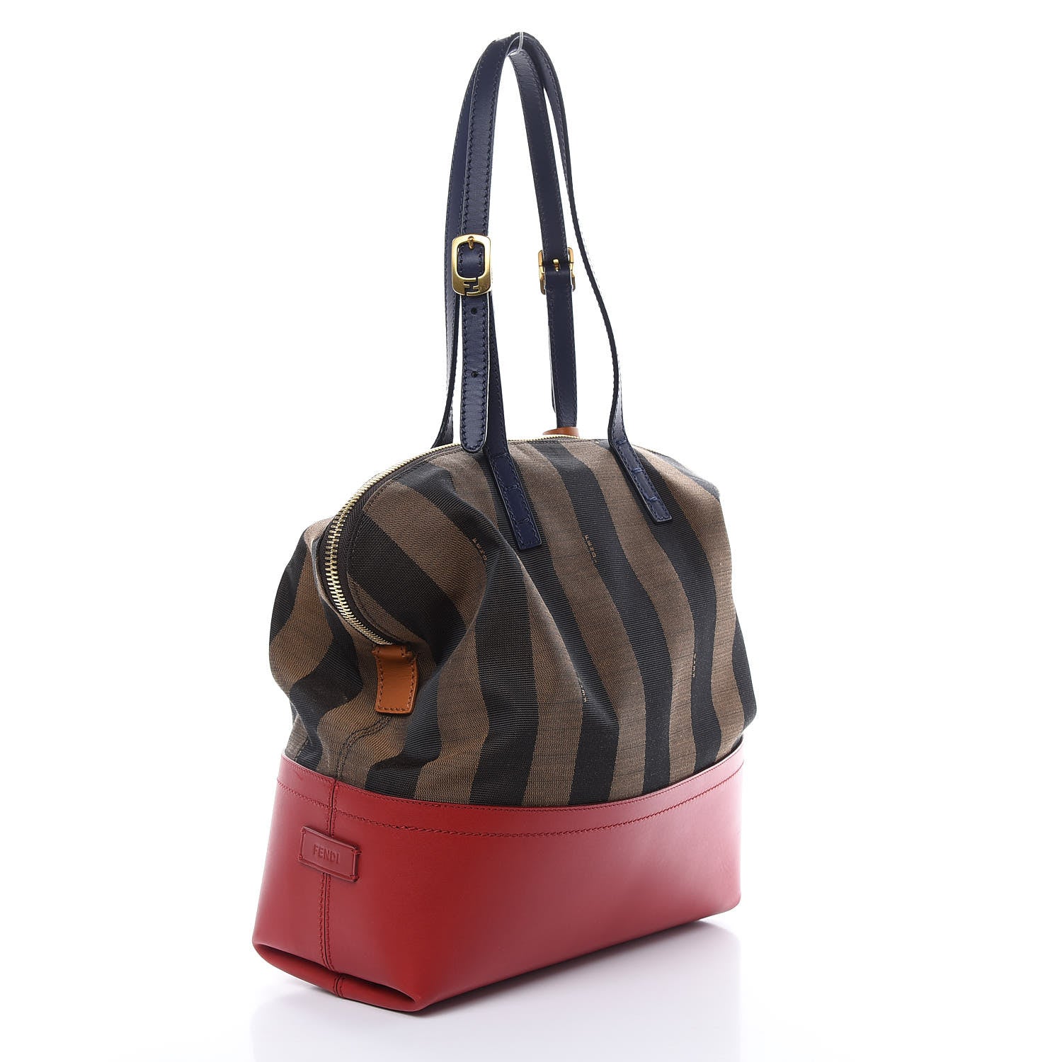 Fendi Pequin Cuoio Vegetale 2Bag Tobacco Rosso Blue Mirto Miele 3 of 25
