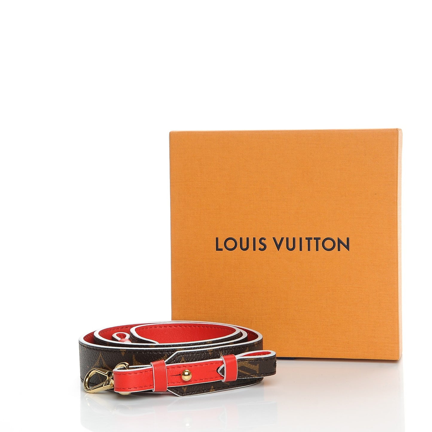 Monogram Bandouliere Shoulder Strap Red