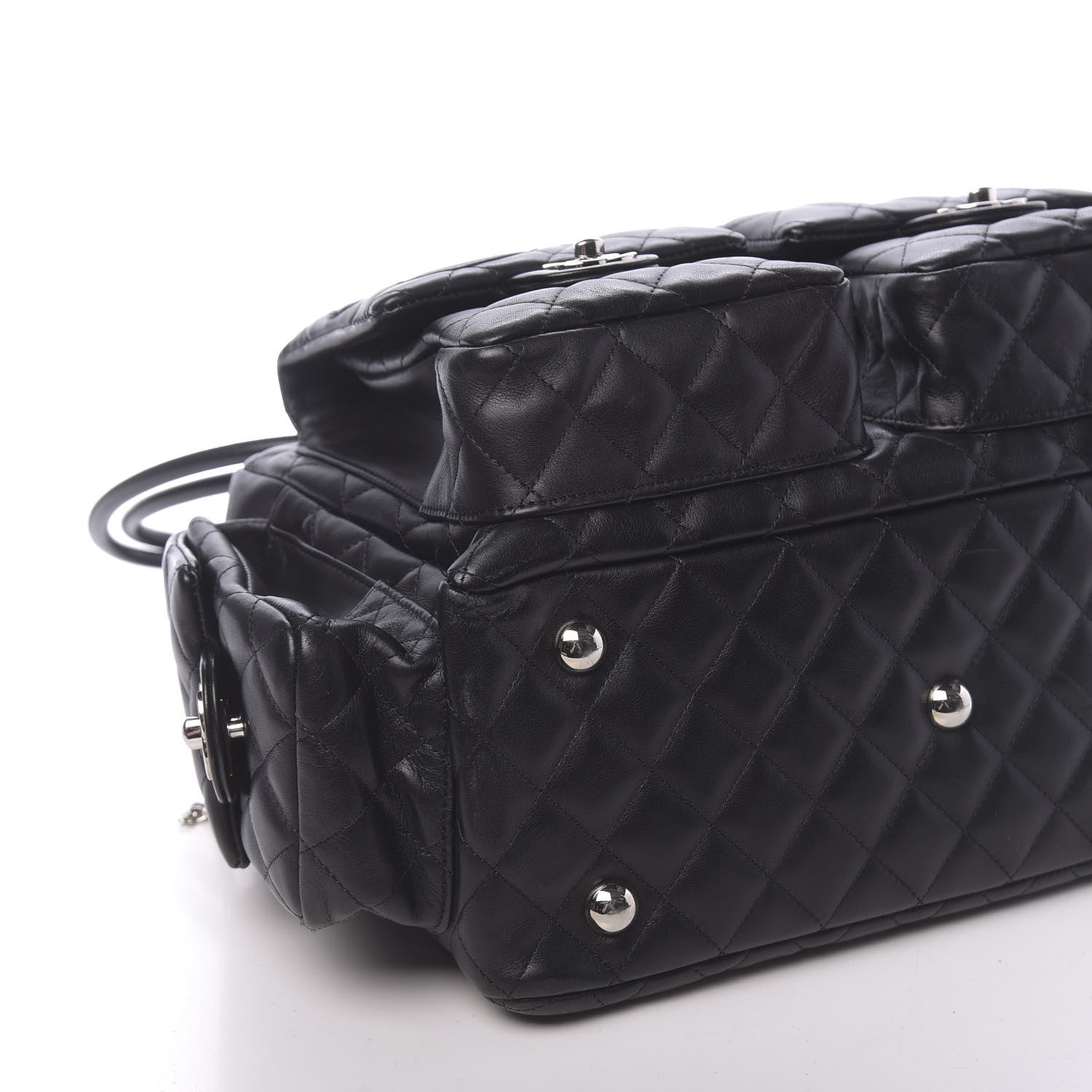 Chanel Calfskin Quilted Large Cambon Multipocket Reporter Black 9 of 11