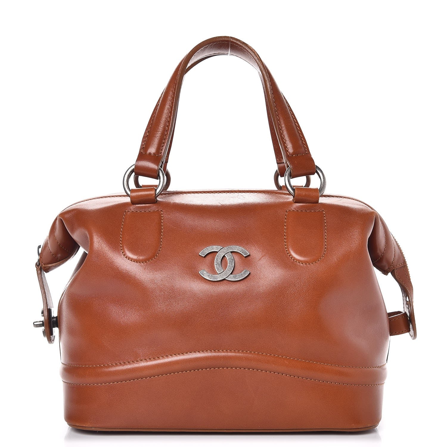 Chanel Calfskin CC Bowler Light Brown 1 of 10