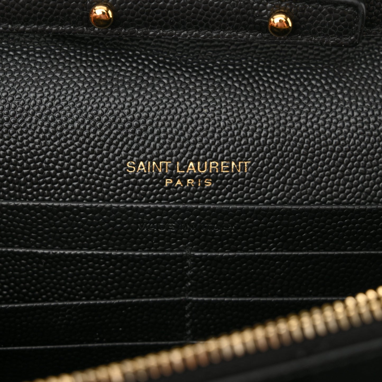 Grain De Poudre Matelasse Chevron Monogram Chain Wallet Black