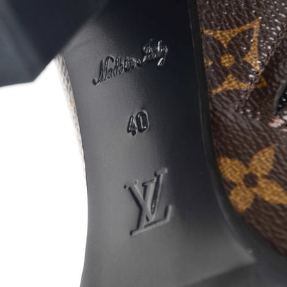 Louis Vuitton Patent Calfskin Monogram Star Trail Ankle Boots 40 Black 6 of 9