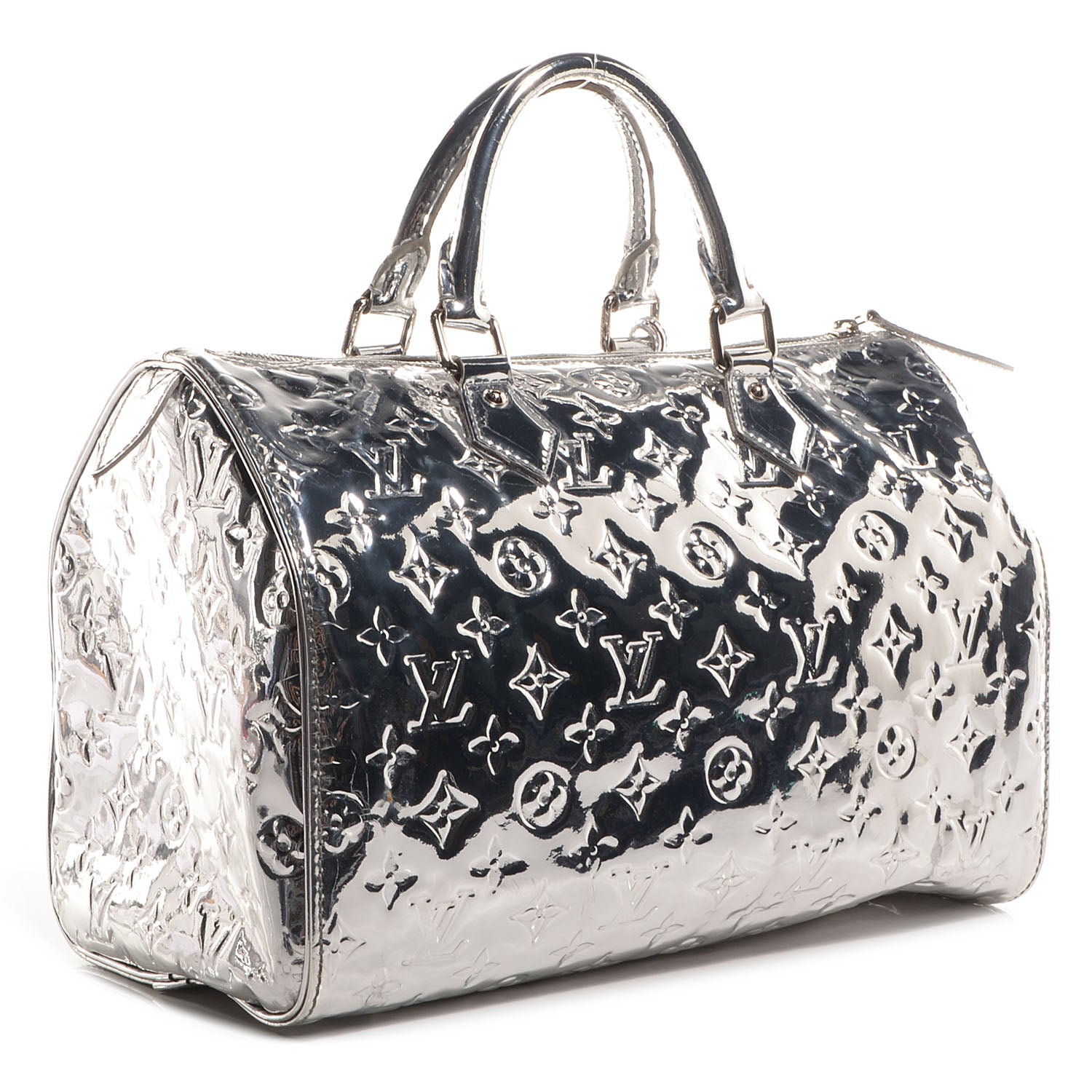 Louis Vuitton Monogram Miroir Speedy 30 Silver 3 of 9