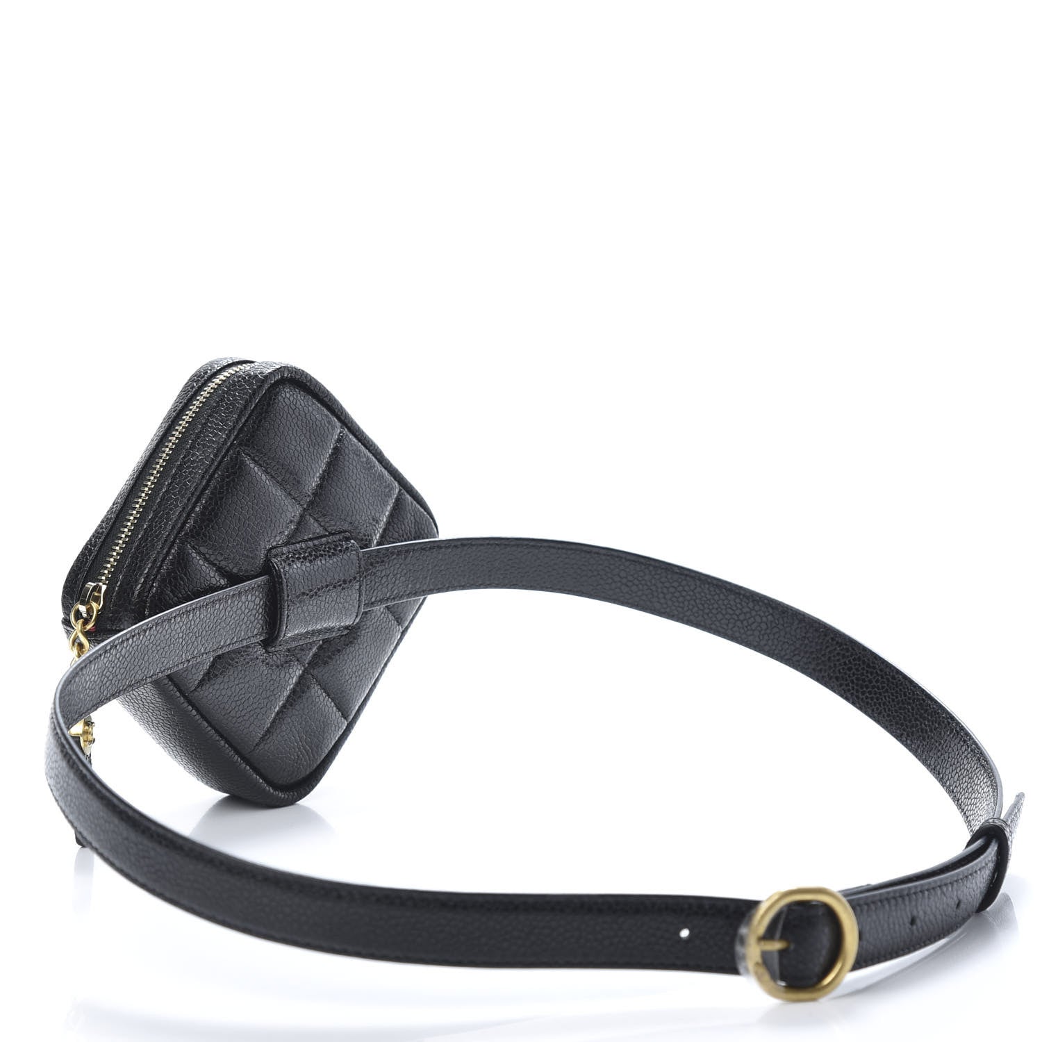 Chanel Caviar Quilted Coin Purse Belt Bag Black 3 of 10