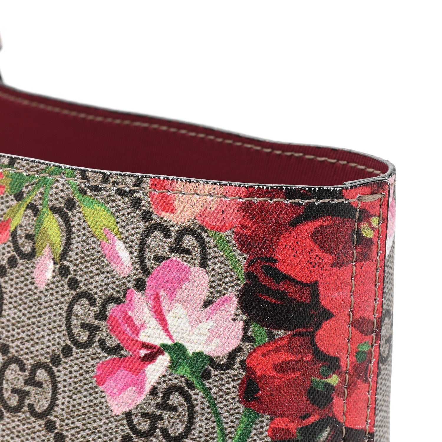 Gucci GG Supreme Monogram Blooms Small Reversible Tote Beige Multicolor Dry Rose 25 of 29