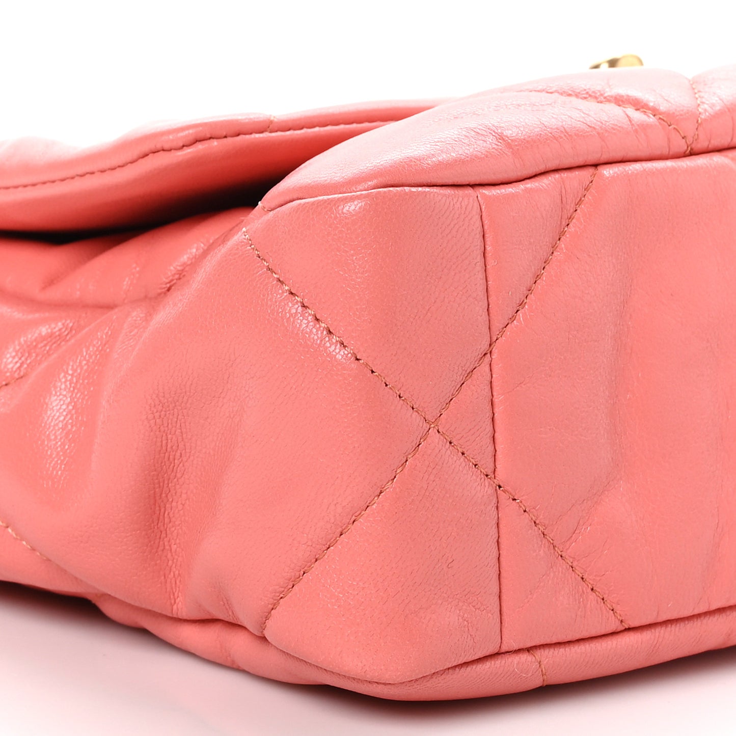 Goatskin Quilted Medium Chanel 19 Flap Pink