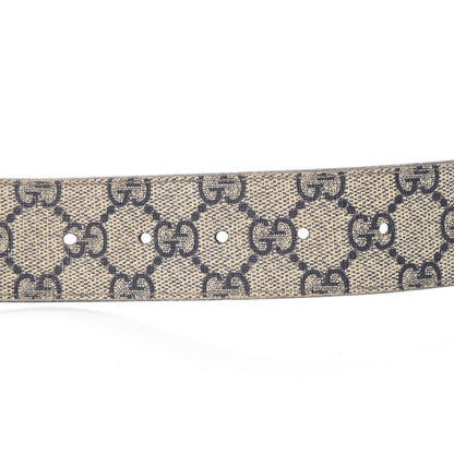 Gucci GG Supreme Monogram Selleria Calfskin Interlocking G 40mm Belt Beige Ebony Cocoa 4 of 10