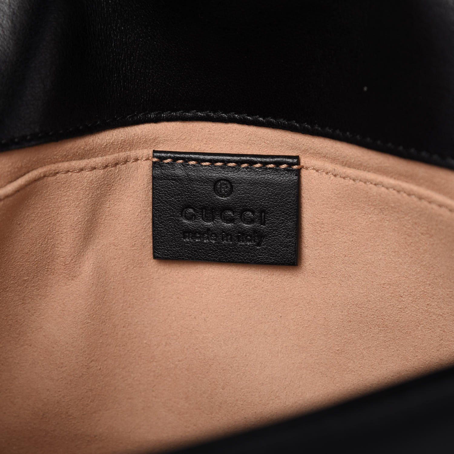 Gucci Calfskin Matelasse Mini GG Marmont Shoulder Bag Black 8 of 10
