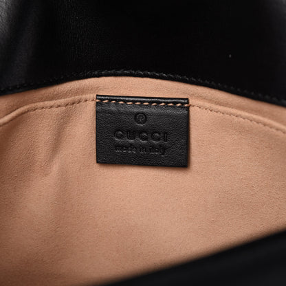 Gucci Calfskin Matelasse Mini GG Marmont Shoulder Bag Black 8 of 10