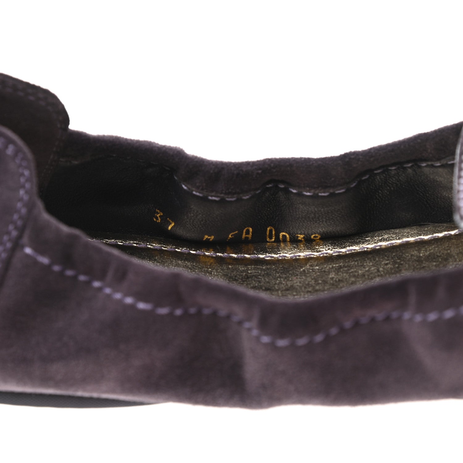 Louis Vuitton Suede Lovely Ballet Flats 37 Purple 8 of 8