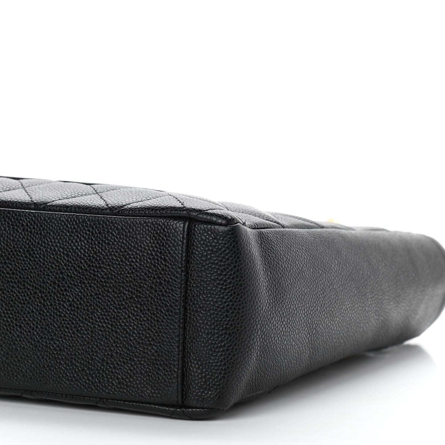 Caviar Quilted Petit Shopping Tote PST Black