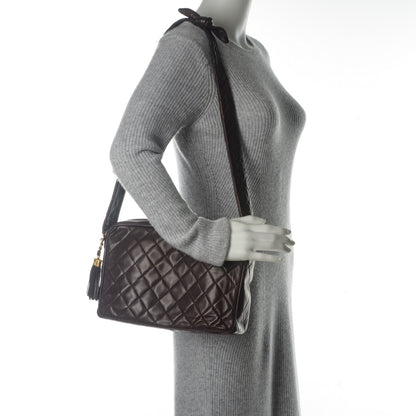 Chanel Lambskin Quilted Tassel Camera Case Brown 2 of 8