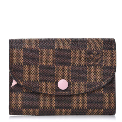 Louis Vuitton Damier Ebene Rosalie Coin Purse Rose Ballerine 1 of 8